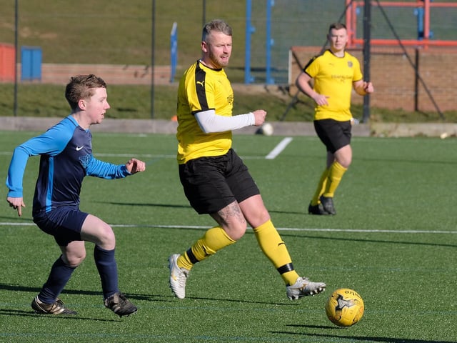 Sean Exley on the attack for Trafalgar