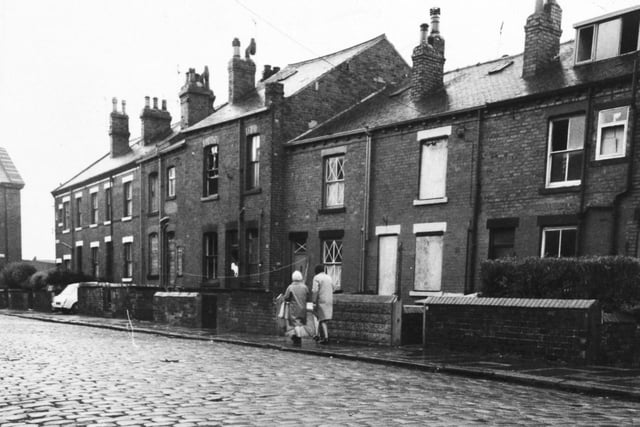 This is Sultan Street in Armley pictured in January 1976. Only a handful of residents folk still lived there.