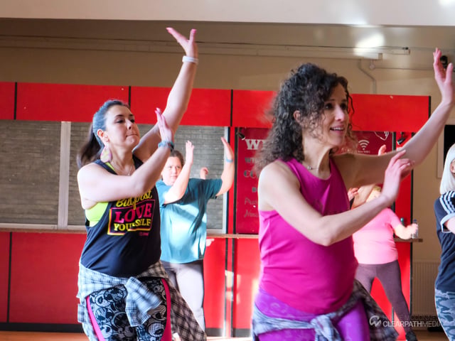 The Zumba Pink Party in Shoreham had fabulous Latin and international grooves, raising £1,135 for Breast Cancer Now. Picture: Clearpath Media, Lancing