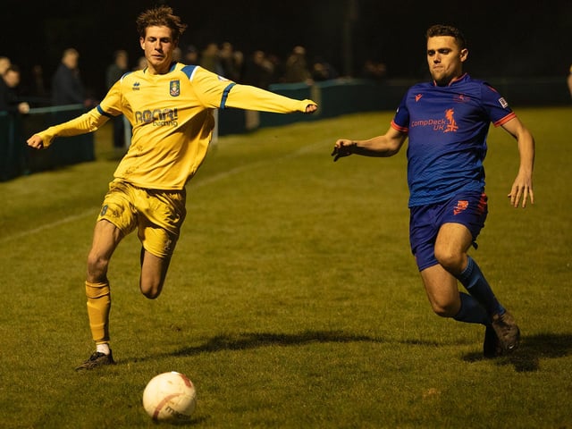 Action from Midhurst's 4-1 SCFL Division 1 Cup win over Selsey at the Rotherfield / Picture: Chris Hatton