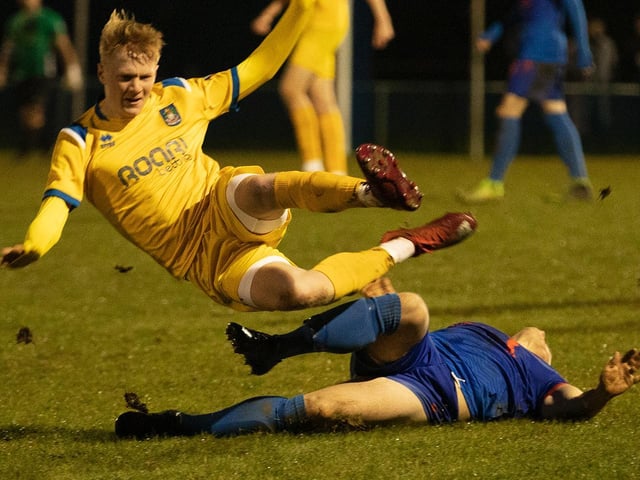 Action from Midhurst's 4-1 SCFL Division 1 Cup win over Selsey at the Rotherfield / Picture: Chris Hatton