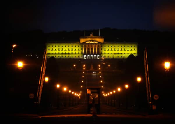 Stormont is lit for Black Lives Matter on June 6. Jim Allister: "I am advised that normally a request to light the building must be received no later than four weeks before the date requested, yet this request was made three days beforehand"

Photo by Kelvin Boyes/Press Eye