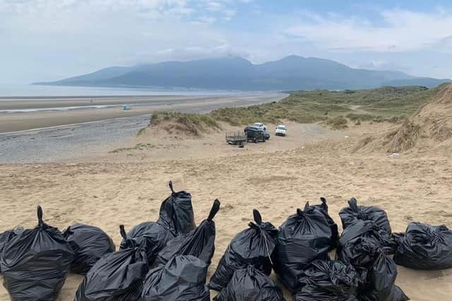 Nearly 60 bags of rubbish were lifted