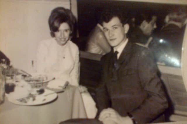 Isobel Beckett with Harry Beckett pictured not long into married life, at a dinner dance. Harry was an RUC man who was murdered by the IRA in central Belfast in June 1990 aged 47. Isobel stopped eating and died months later also aged 47, of a broken heart, according to the couple's daughter Kathryn