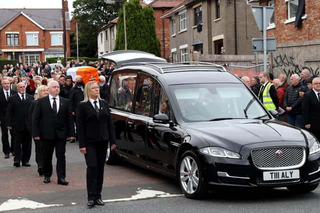 Bobby Storey's funeral took place in Belfast today. (Photo: Pacemaker)