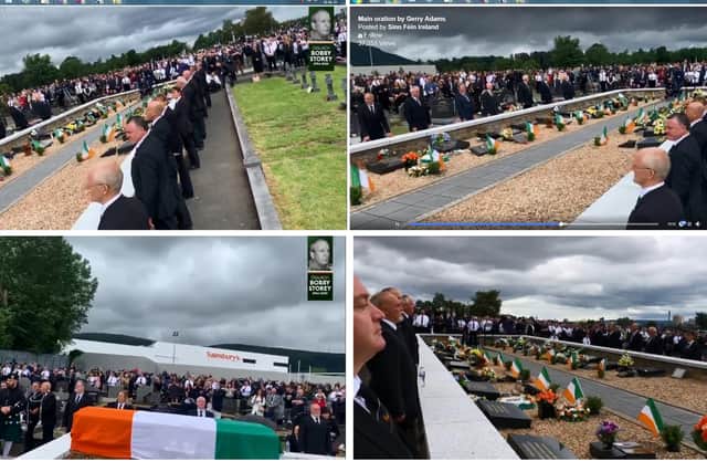 Images from SF's own web feed of the oration by the graveside