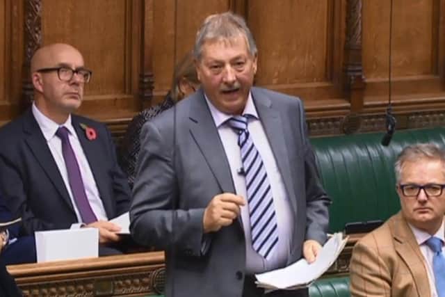 Sammy Wilson, who is DUP MP for East Antrim, seen in the House of Commons, where he is the party's chief whip