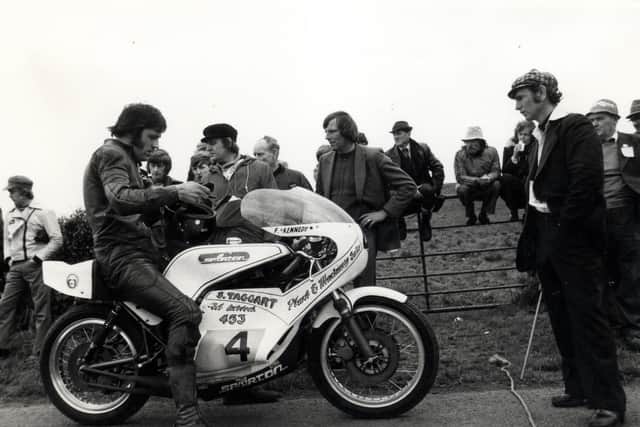 Frank Kennedy pictured in 1977, when the legendary 'Road Racers' documentary was filmed by David Wallace.