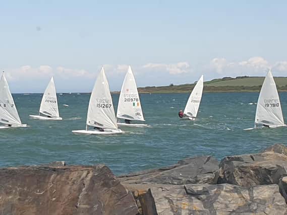 Sailing in Ballyholme Bay in June 2020