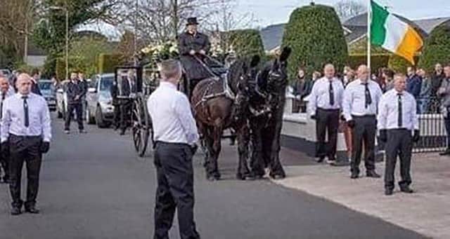 The funeral of Sinn Fein man Francie McNally in early April saw ‘blatant’ breaches of law said police