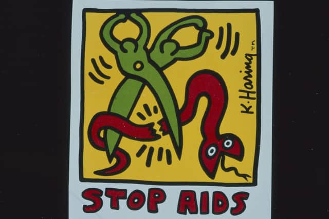 Keith's art illustrated the Aids crisis