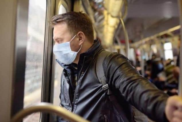 Weating a face covering on public transport
