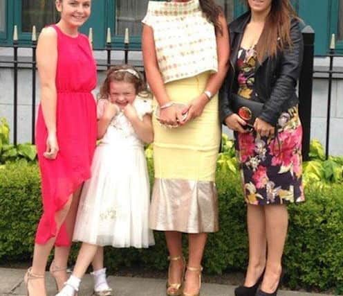 Debby Armstrong with daughters Aishleen, Caitlin and Marianna,