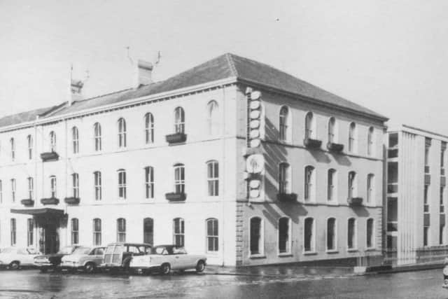An exterior picture of Havelock House, UTV, in 1965, six years after the first broadcast from the studio there in Halloween 1959