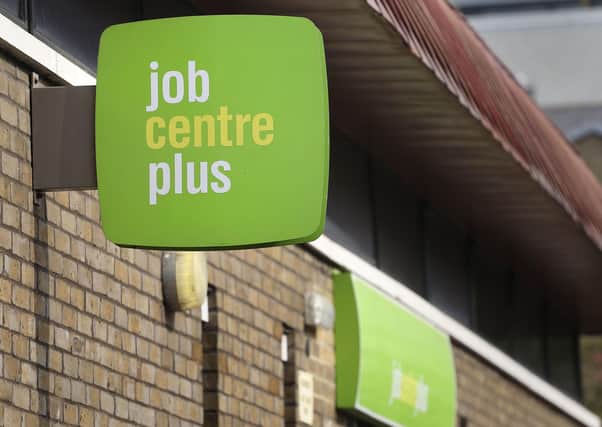 File photo dated 16/09/14 of the entrance to a Jobcentre. Photo credit: Philip Toscano/PA Wire
