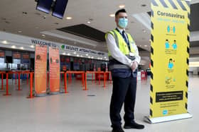 Belfast International Airport during the coronavirus pandemic. Picture: Stephen Davison/Pacemaker