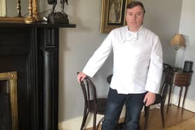 Jim Mulholland chef/owner of gourmet restaurant No14 At the Georgian House in Comber pictured in the new James George Allen tea house