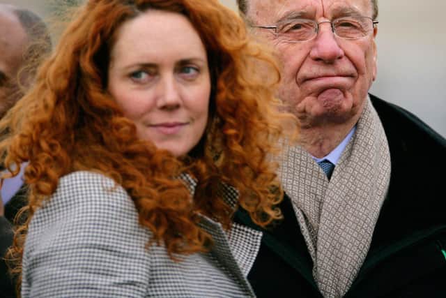 Rebekah Brooks and Rupert Murdoch pictured at Cheltenham Horse Racing Festival in 2010