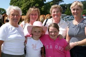 Ellie Murphy, Rachel Roberts (8), Elaine Roberts, Rebecca Cully (10), Emma Moffett and Maureen Green at the Castlewellan Agricultural Show on Saturday. Picture: Diane Magill