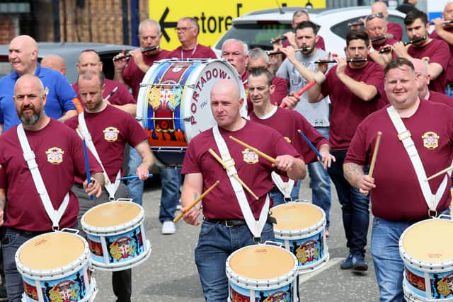 Six local bands paraded through streets and estates in Portadown in a socially distanced manner