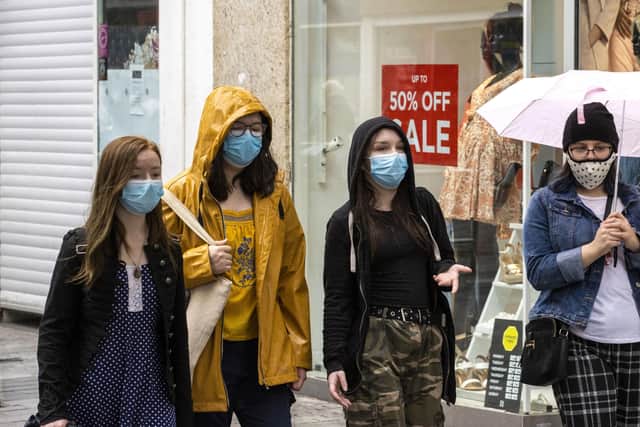 Wearing face masks whilst out shopping