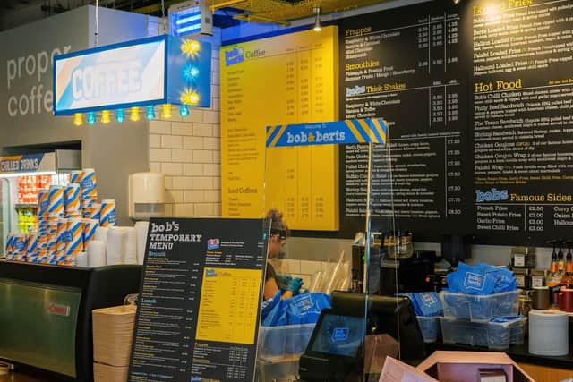 Bob & Berts has invested significantly in social distancing and personal hygiene measures, including floor markings and till screens, across all of its cafés