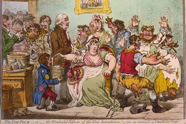 British Satirist James Gillray's 'Cow Pock' Cartoon Published in 1802