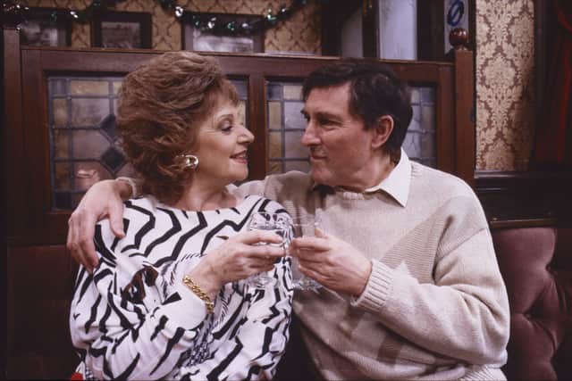 Alan Bradley was one of the infamous villans. Pictured with Rita Fairclough