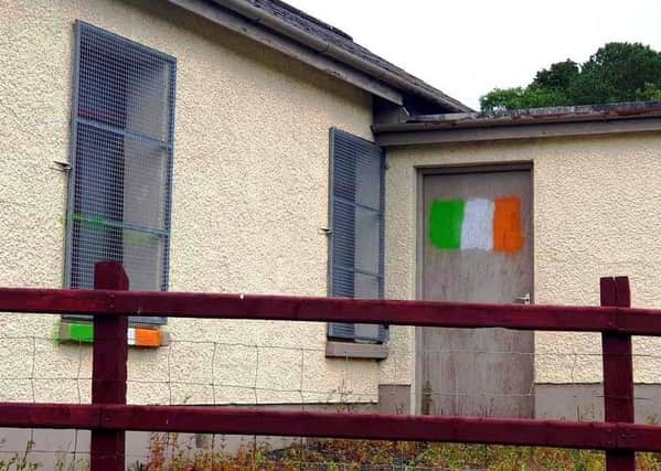 A church and local neighbourhood has been targeted by grafitti in Grange Village near Ahoghill