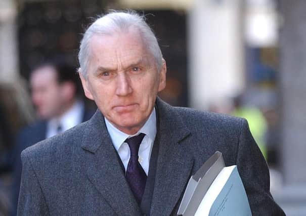 Lord Hutton arrives at the High Court in central London Wednesday January 28, 2004, to announce the results of his inquiry into the events surrounding the death of Government scientist Dr David Kelly