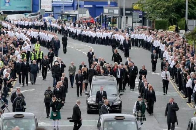 Hundreds of people attended the funeral of Bobby Storey