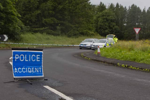 PSNI at the scene of a serious accident on the A26 between Ballymoney and Coleraine the road has been closed since earlier this morning and investigators are at the scene.Pic Steven McAuley/McAuley