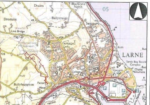 A map submitted as part of the plans