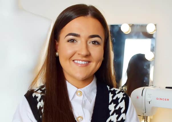 Belfast Met student Yanna Scott who won a dress design competition organised by Blush Boutique Belfast on Instagram, has completed her second year BSc Hons in Fashion Production and Business.