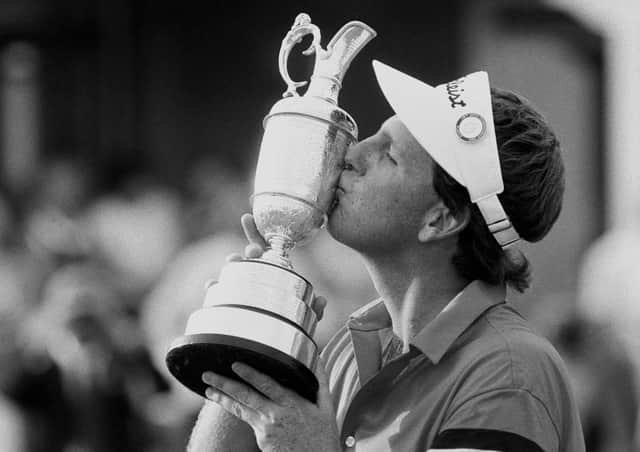 File photo dated 23-07-1989 of American golfer Mark Calcavecchia kisses the Open trophy after becoming the 118th champion at Troon.