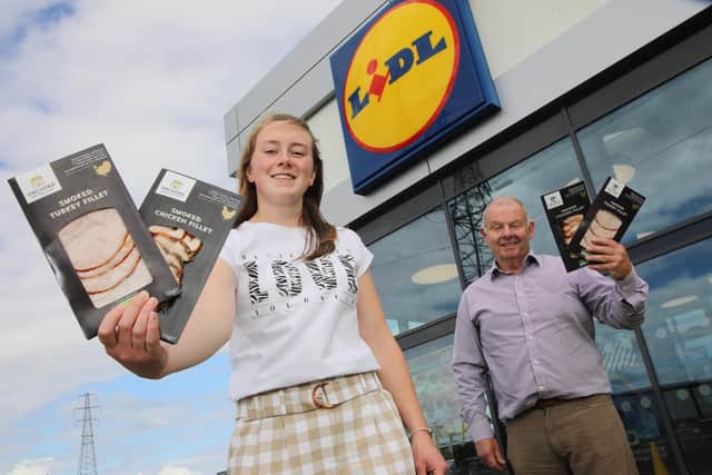 Pictured launching the campaign is a new supplier for 2020, Ciara Rafferty and Frank Foster (Orchard Smokehouse)