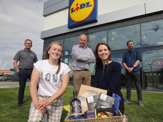 Pictured launching the campaign are (L-R) Sean Morgan (Oh So Lean), Ciara Rafferty and Frank Foster (Orchard Smokehouse), Sarah Matson (Natural Umber) and David Grant (The Little Meat Company)