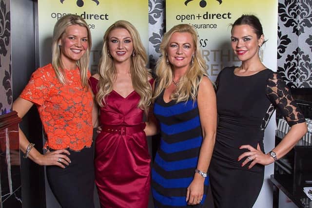 Gayle (right) with former Miss Northern Ireland's Judith Grey, Meagan Green and Mary McCartney.