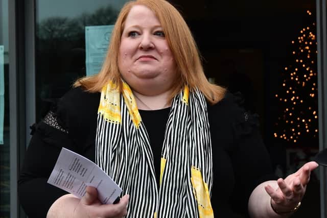 Alliance leader Naomi Long after casting her vote in December’s general election which saw her party make further ground