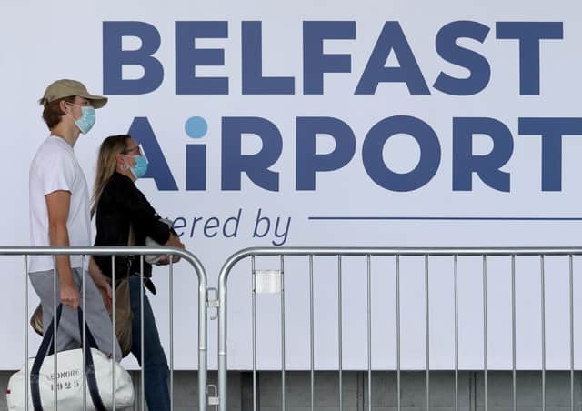 Passengers at Belfast International airport.Photo by Matt Mackey / Press Eye.