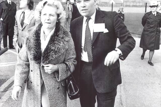 Ian Gow MP for Eastbourne with Prime Minister Margaret Thatcher MP