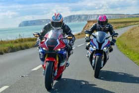 Steve Plater and James Hillier on the picturesque Isle of Wight course.