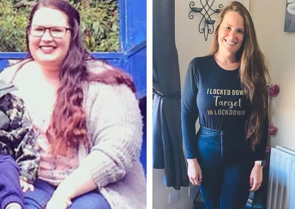Amber Ritchie before and after her incredible weight loss