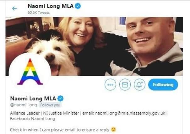 Naomi Long's Twitter page