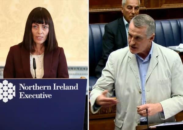 Ministers Nichola Mallon and Declan Kearney have given conflicting information about what this week's Stormont bill means