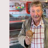 Sammy Wilson pictured his ice-cream in the Rinkha on Friday morning.