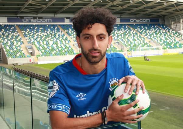 Navid Nasseri has made the move from Glentoran to Linfield. Pic by Pacemaker.