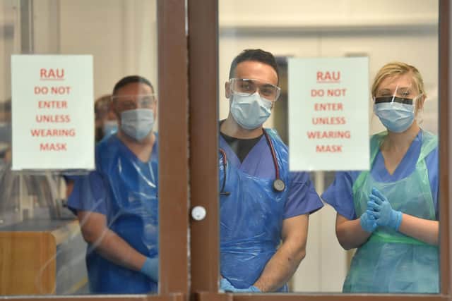 Medics dealing with COVID-19