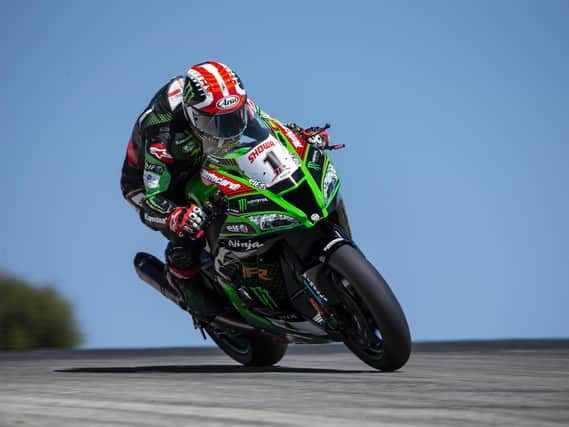 Jonathan Rea in action at Portimao in Portugal on Friday.