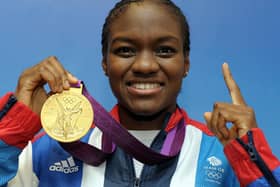 Great Britain's Nicola Adams with her gold medal won in the boxing 51kg category
